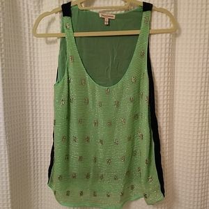 Juicy couture one of a kind green beaded top